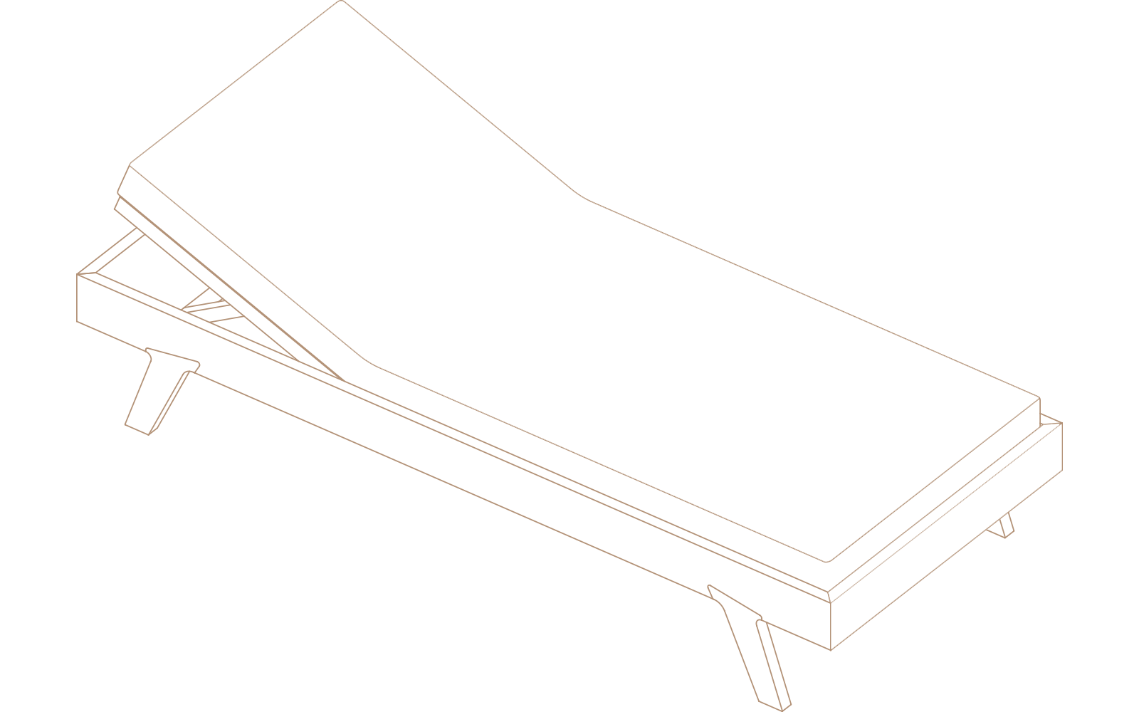 code- chaise longue - tahiti - disegno tecnico