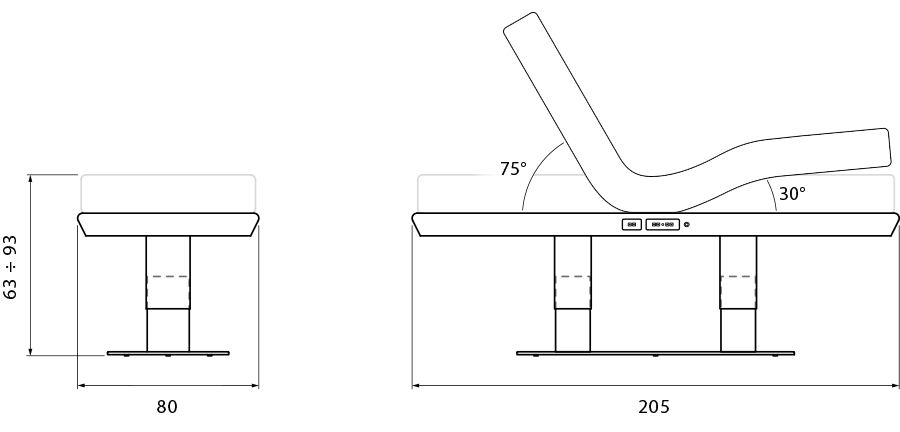 pure - lettino da massaggio professionale di design