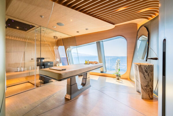 The This Is It A motor catamaran has chosen C.O.D.E. massage beds for its wellness area, in keeping with the luxury and beauty experience on board.