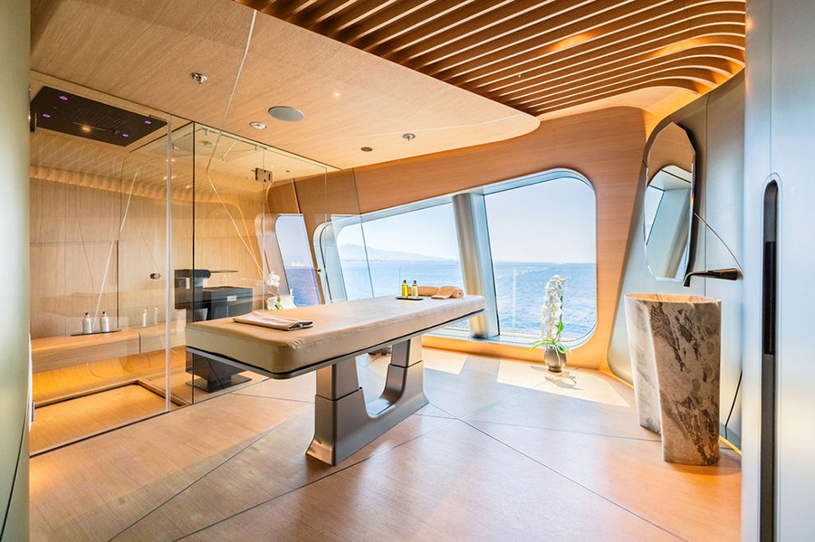 The This Is It A motor catamaran has chosen C.O.D.E. massage beds for its wellness area, in keeping with the luxury and beauty experience on board.