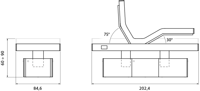 code-theia-camilla de masaje-medidas y ajustes