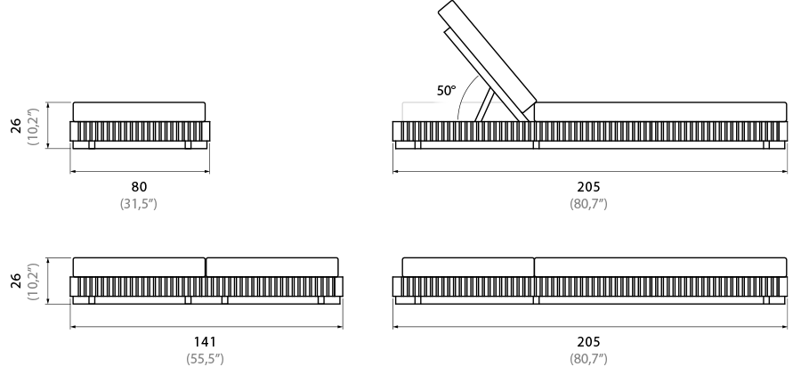 code-chaise longue-capri-measures