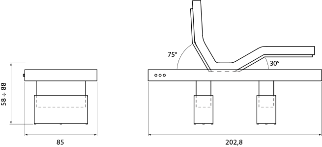 code-lit de massage-coco-mesures et réglages