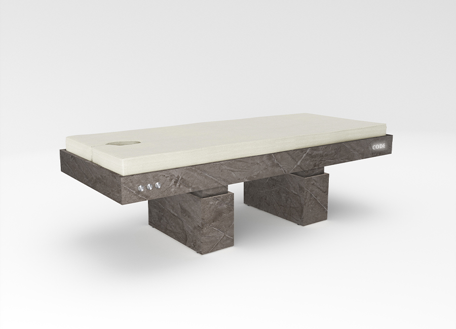 CoCo Massage cot entirely covered in Dekton® finish Kira